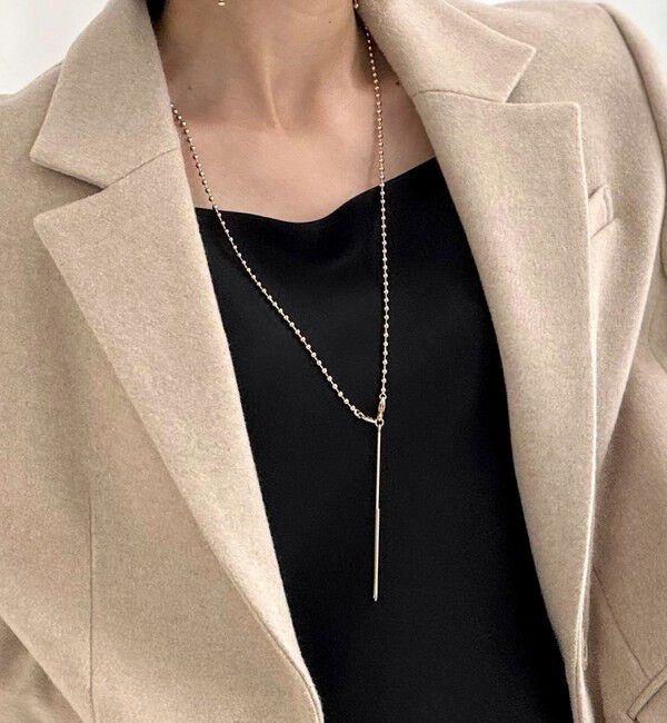 grace grace「【grace grace/グラスグラス】ロングフックボールアレンジネックレス」|ネックレス|