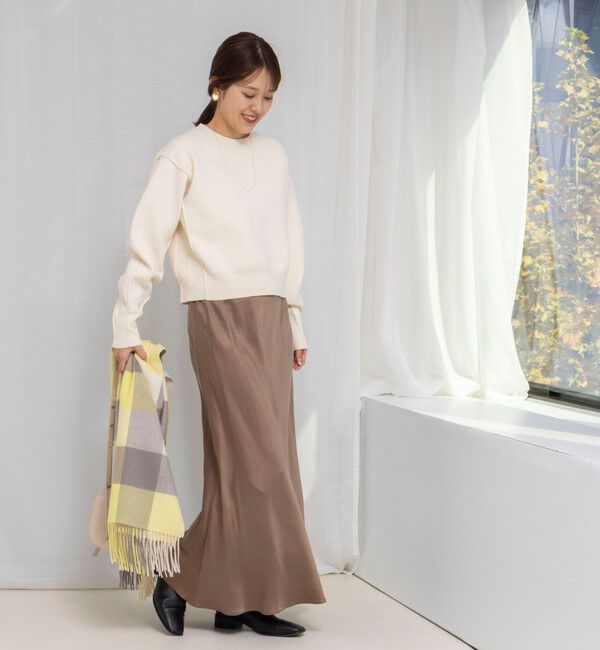 NOLLEY'S「《手洗い可能》スウェット風ニットプルオーバー」|ニット・セーター|