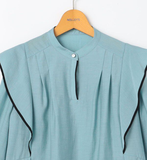 NOLLEY'S「ウォッシャブル配色パイピングブラウス」|シャツ・ブラウス|