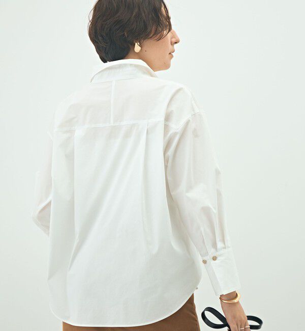 NOLLEY'S sophi「ウォッシャブルブロードメタル釦スキッパーシャツ」|シャツ・ブラウス|