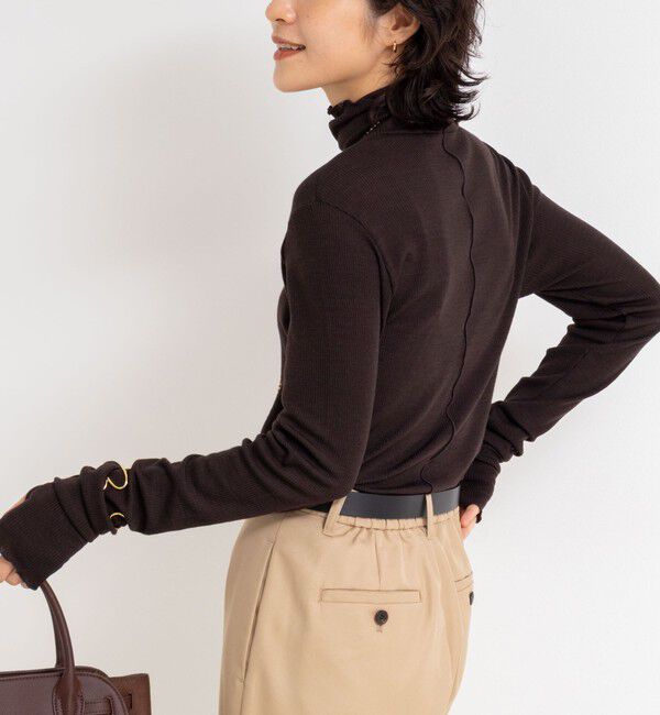 NOLLEY'S「MY STANDARD ウォッシャブルリブタートルネック」|Tシャツ・カットソー|