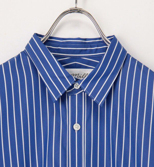 Rie Miller「ウォッシャブル裾フリルレギュラーカラーシャツ」|シャツ・ブラウス|