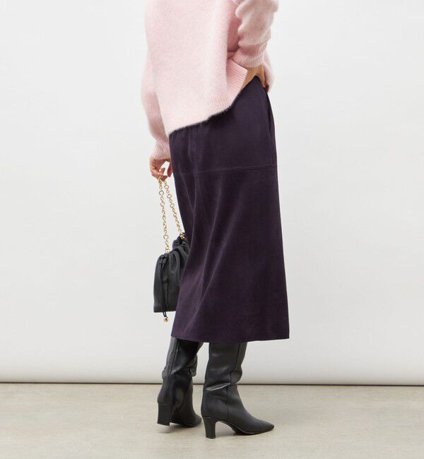 NOLLEY'S「ウォッシャブルストレッチスエード切替タイトスカート」|タイト|