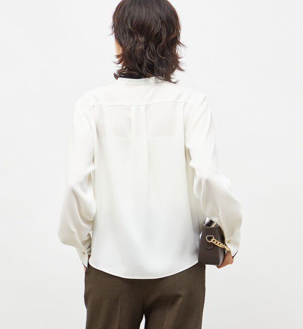 NOLLEY'S「ウォッシャブルストレッチジョーゼットボウタイ風ブラウス」|シャツ・ブラウス|