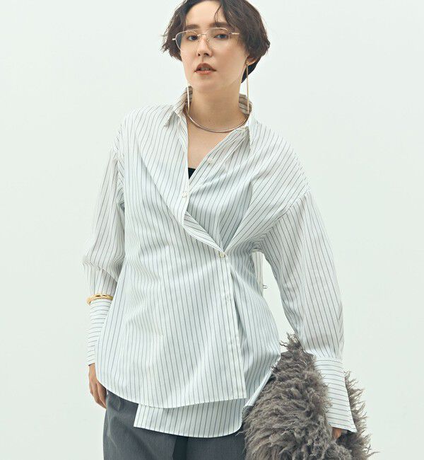 NOLLEY'S sophi「ウォッシャブルマルチWAYビッグシャツ」|シャツ・ブラウス|