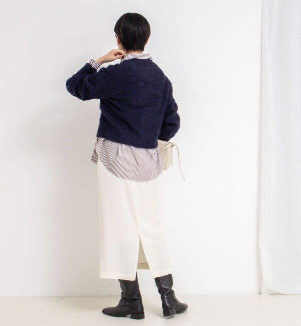 NOLLEY'S sophi「ヘアリーメタル釦クルーネックカーディガン」|カーディガン|