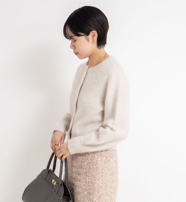 NOLLEY'S sophi「ヘアリーメタル釦クルーネックカーディガン」|カーディガン|