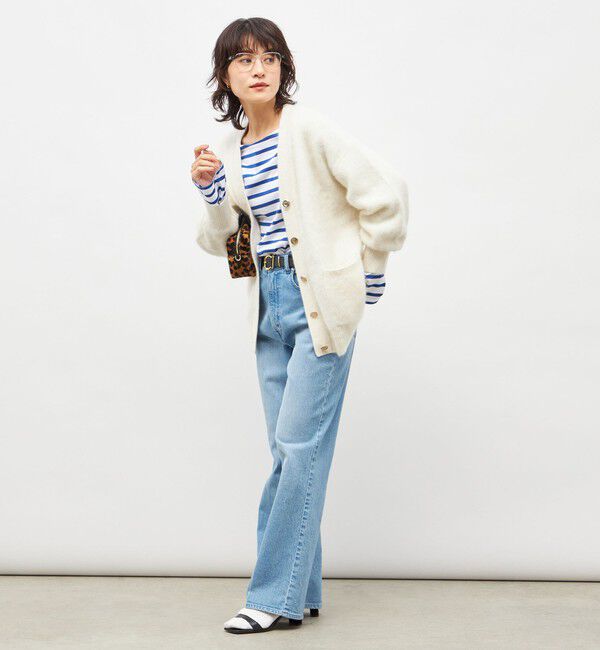 NOLLEY'S sophi「カシミヤ混ヘアリーVネックカーディガン」|カーディガン|