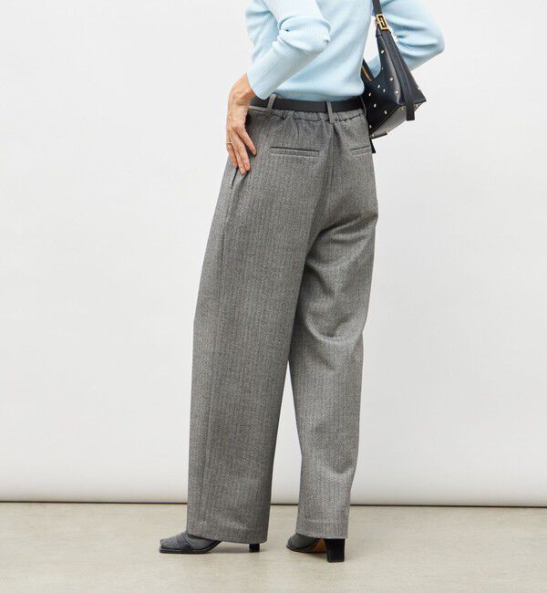 NOLLEY'S sophi「ウォッシャブル両面起毛ヘリンボーン/ストライプセミワイドパンツ」|その他|