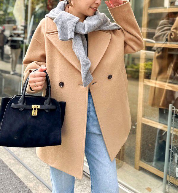 NOLLEY'S「【一部WEB限定アイテム】SP140リバーコート起毛メルトン仕上げ」|その他|ベージュ