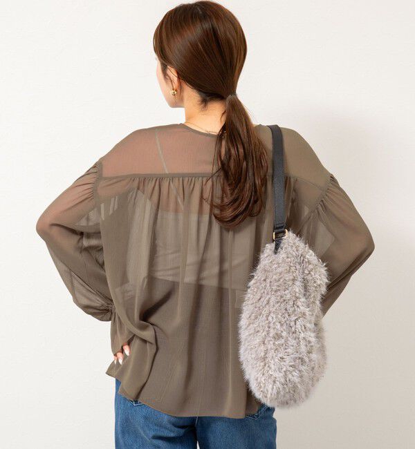 NOLLEY'S「ウォッシャブル楊柳ギャザーブラウス」|シャツ・ブラウス|