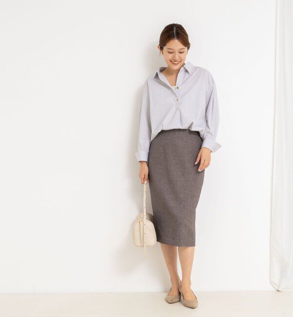 NOLLEY'S sophi「《セットアップ対応》ウォッシャブルウール調タイトスカート」|タイト|