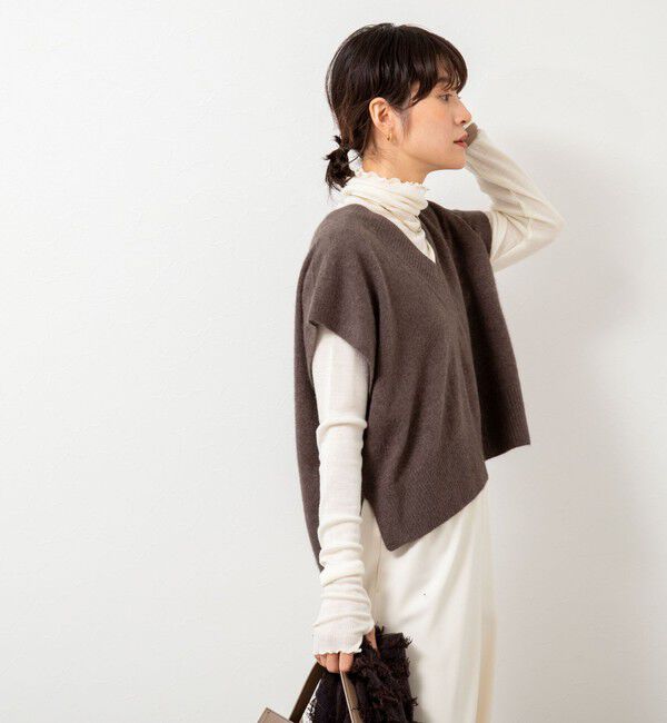 NOLLEY'S「ウォッシャブルヘアリーＶネックベスト」|ベスト・ジレ|