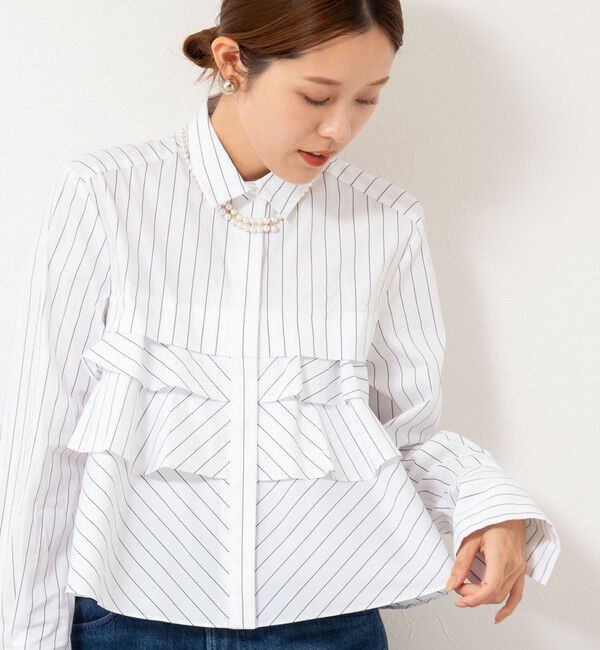 NOLLEY'S「【MARILYN MOON/マリリーンムーン】layered raffle blouse」|シャツ・ブラウス|