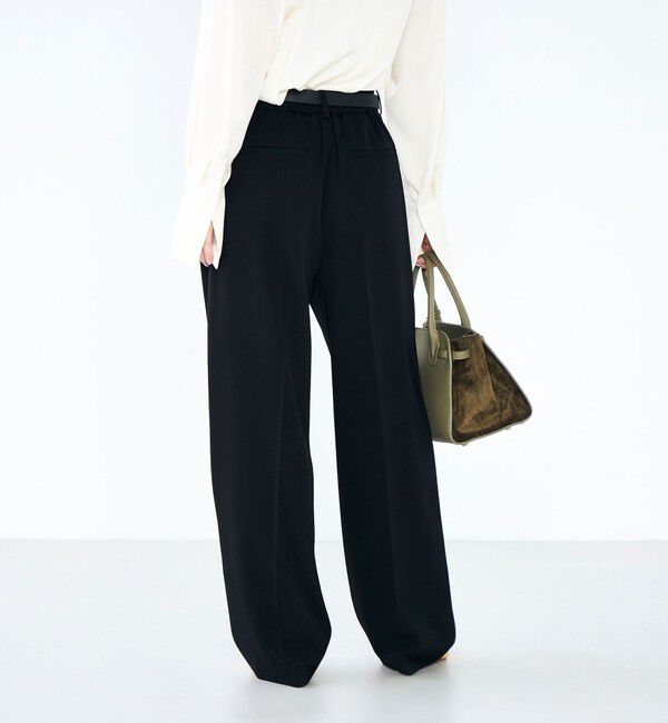 NOLLEY'S sophi「ウォッシャブル強撚ツイルワイドパンツ」|その他|ブラック