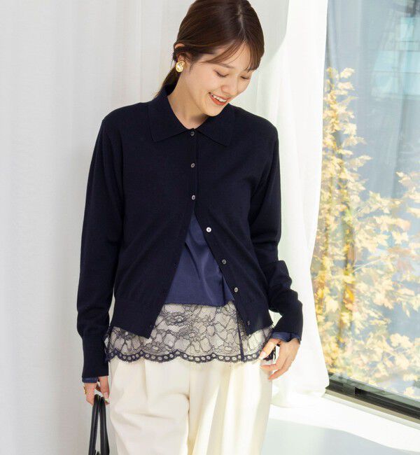 NOLLEY'S「ウォッシャブル裾レース2WAYオトナサテンブラウス」|シャツ・ブラウス|