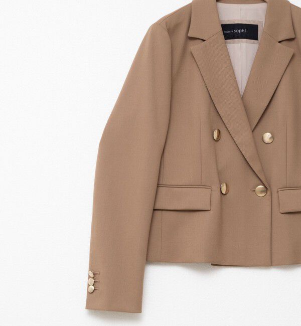 NOLLEY'S sophi「《セットアップ対応》ウォッシャブルウール混ツイルショートジャケット」|テーラードジャケット|