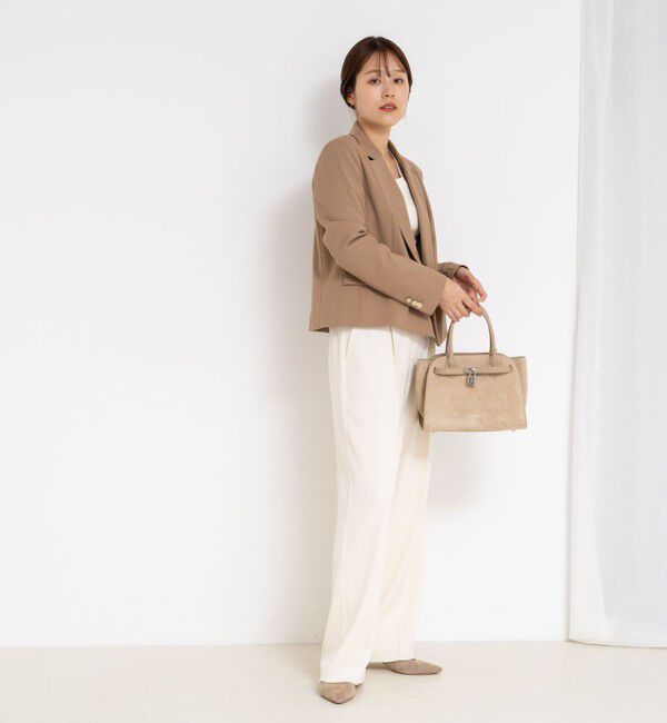 NOLLEY'S sophi「《セットアップ対応》ウォッシャブルウール混ツイルショートジャケット」|テーラードジャケット|