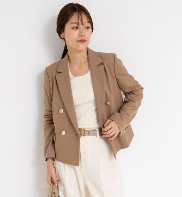 NOLLEY'S sophi「《セットアップ対応》ウォッシャブルウール混ツイルショートジャケット」|テーラードジャケット|