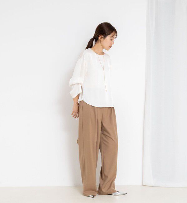 NOLLEY'S sophi「ウォッシャブル2WAYサテンブラウス」|シャツ・ブラウス|