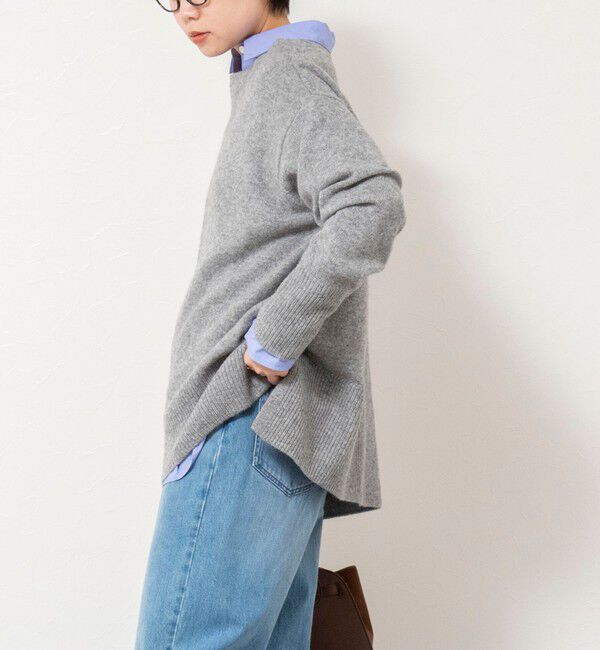NOLLEY'S「ウールナイロンロング丈プルオーバー」|ニット・セーター|