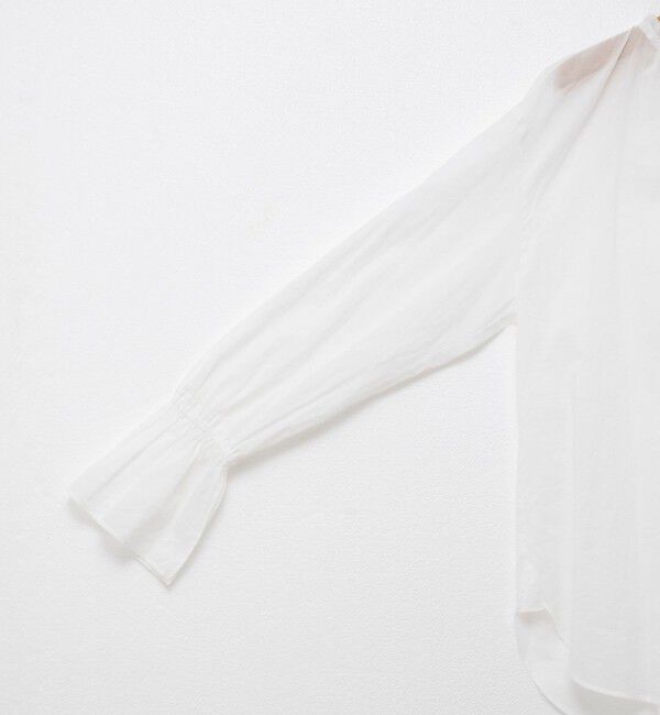 NOLLEY'S「ウォッシャブルシアーコットンフリル襟ブラウス」|シャツ・ブラウス|