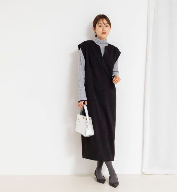 NOLLEY'S「ウォッシャブルフラノ風ジャンパーワンピース」|ワンピース|
