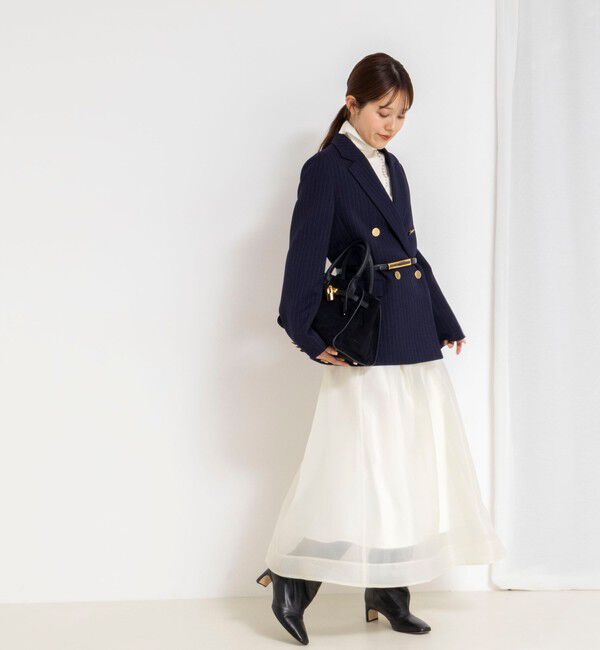 NOLLEY'S「ウォッシャブルオーガンジーフレアスカート」|フレア|