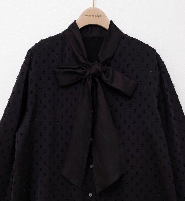 NOLLEY'S sophi「ウォッシャブルサテンドビーボウタイブラウス」|シャツ・ブラウス|