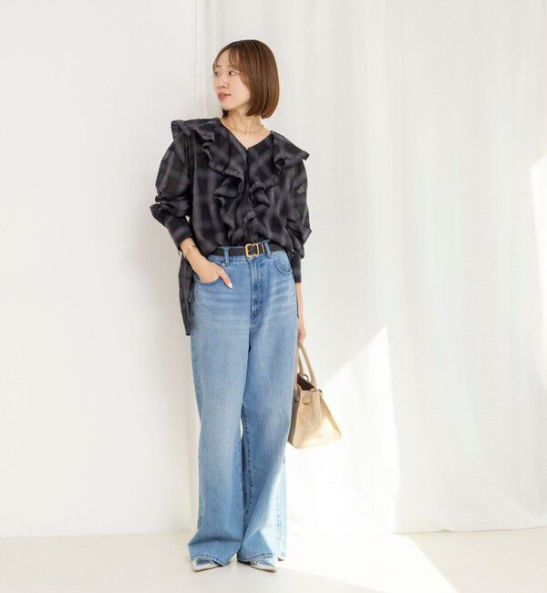 NOLLEY'S「ウォッシャブルラッフルカラーブラウス」|シャツ・ブラウス|