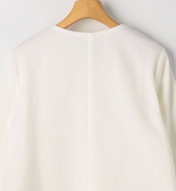 NOLLEY'S sophi「ウォッシャブルラッセルリングカーデジャケット」|ノーカラージャケット|