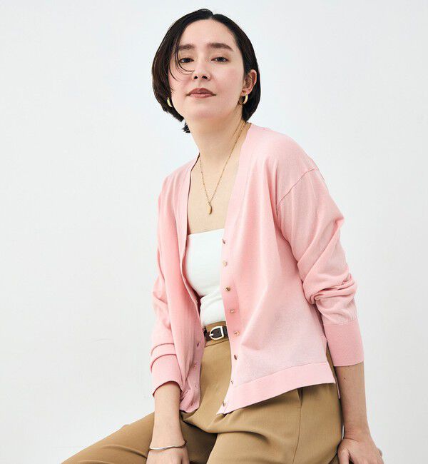 NOLLEY'S「【一部WEB限定カラー】《手洗い可能》エアリータッチゆったりVネックカーディガン」|カーディガン|