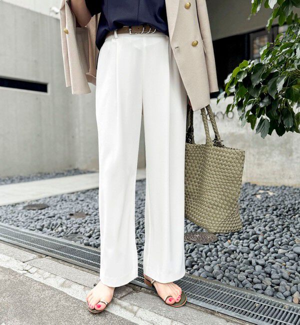 NOLLEY'S「《セットアップ対応》ウォッシャブルイージーツイルセミワイドパンツ」|その他|