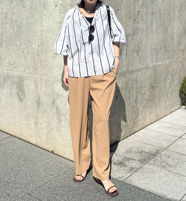 NOLLEY'S「《セットアップ対応》ウォッシャブルイージーツイルセミワイドパンツ」|その他|