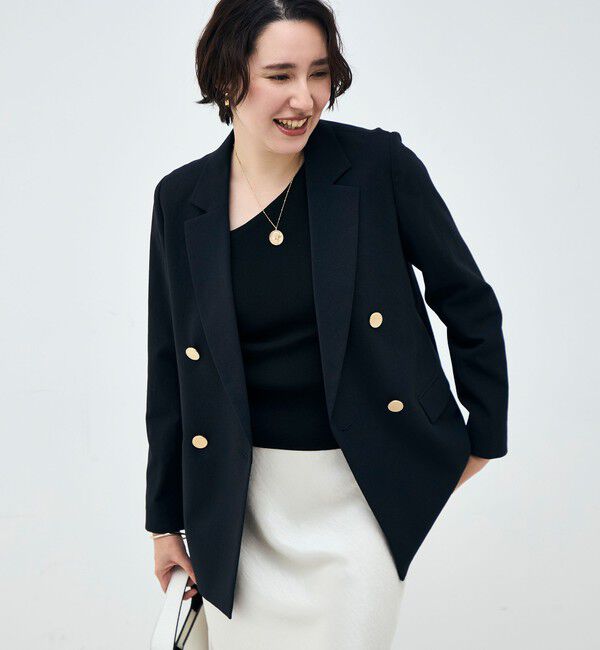 NOLLEY'S「ウォッシャブル麻調スラブWジャケット」|テーラードジャケット|