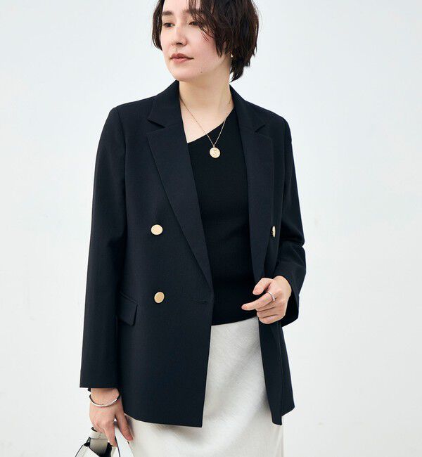 NOLLEY'S「ウォッシャブル麻調スラブWジャケット」|テーラードジャケット|