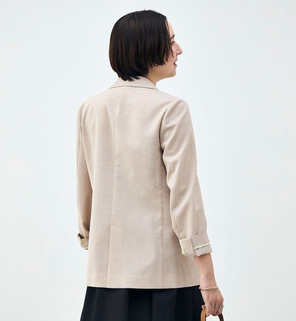 NOLLEY'S「ウォッシャブル麻調スラブWジャケット」|テーラードジャケット|