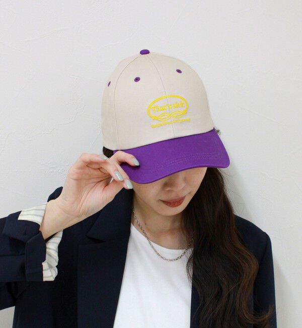 fredy emue「バイカラー刺繍キャップ」|キャップ・キャスケット|
