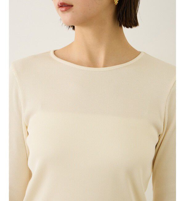 ROPE「シアーフレア袖ドッキングカットソー/イージーケア」|Tシャツ・カットソー|