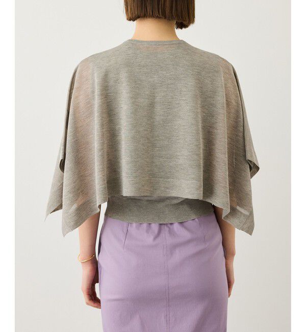 ROPE「LEVITA レイヤードニットプルーオーバー(ケープ&times;タンクトップ)/接触冷感・イージーケア」|Tシャツ・カットソー|