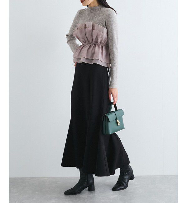 VIS「美easyウーリッシュバックレースアップマーメイドSK」|スカート|