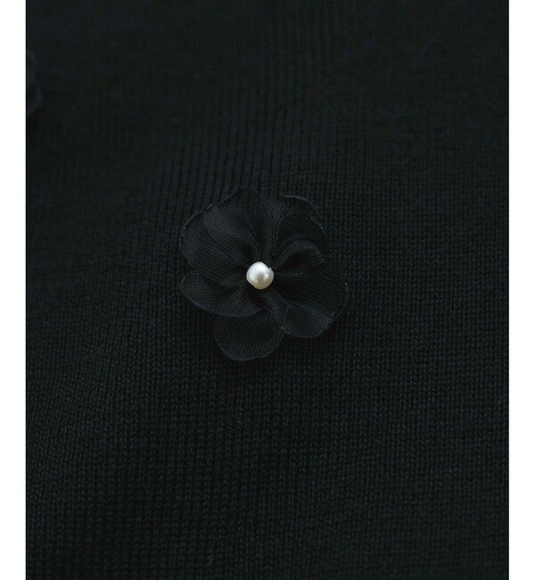 VIS「フラワーモチーフニットベスト」|ベスト・ジレ|