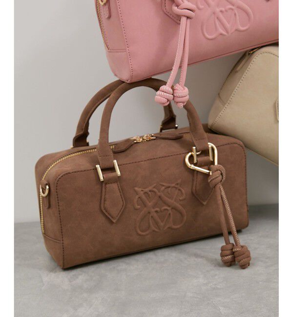 VIS「ロゴスエードミニボストンバッグ/2WAY」|ボストンバッグ|ブラウン系(22)