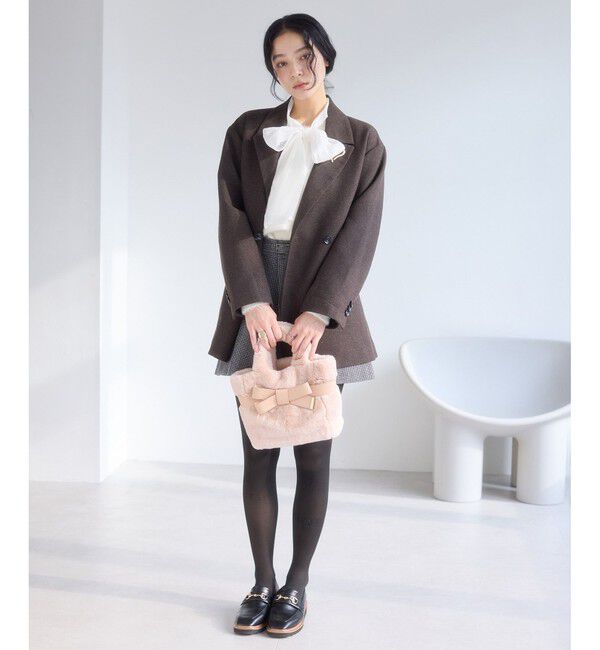 VIS「【2WAY】ファーリボントートバッグ」|トートバッグ|