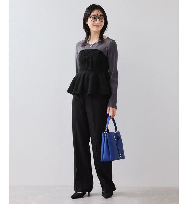 VIS「ペプラムニットドッキングプルオーバー」|ニット・セーター|