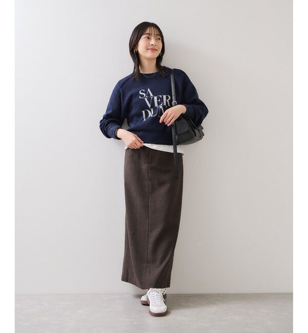 VIS「スウェットライクジャガードロゴニット」|ニット・セーター|