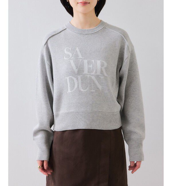 VIS「スウェットライクジャガードロゴニット」|ニット・セーター|