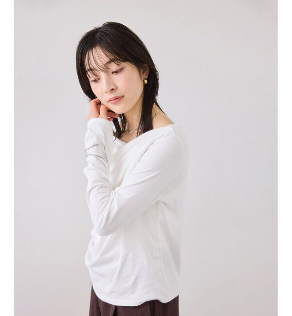 VIS「ドレープオフショルロンT/一部WEB限定カラー・イージーケア」|Tシャツ・カットソー|