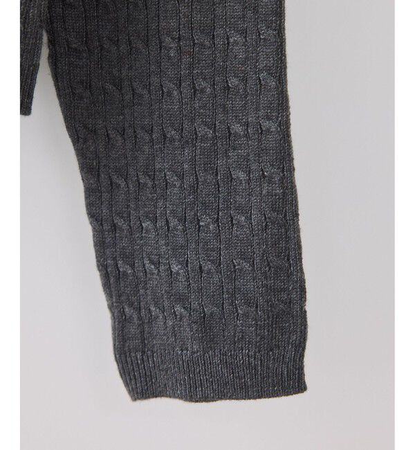 VIS「【POLO BCS】VIS別注ヘンリーネックミニケーブルニットトップス」|ニット・セーター|