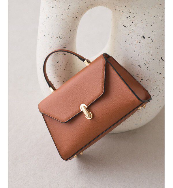 VIS「楕円金具ワンハンドルバッグ/2WAY」|ハンドバッグ|キャメル(25)